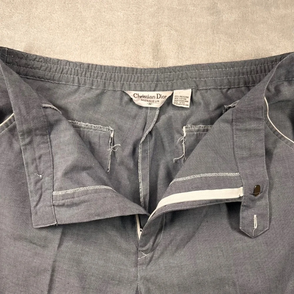 Christian Dior Monsieur Vintage Mens Trousers Elastic Waist Size M